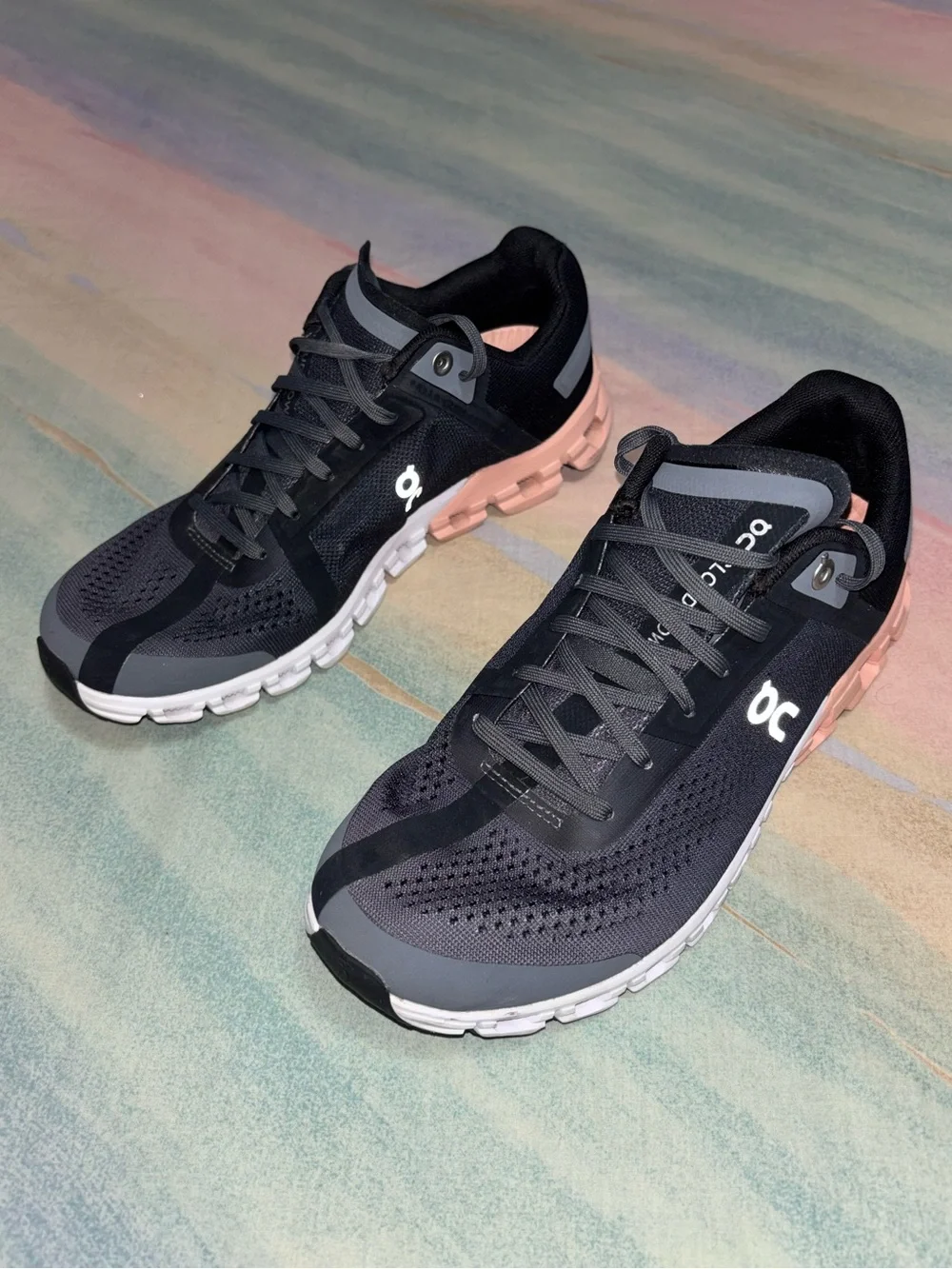 On Running Cloudflow Mesh Rock/Rose Running Training Walking Shoes US W 7.5